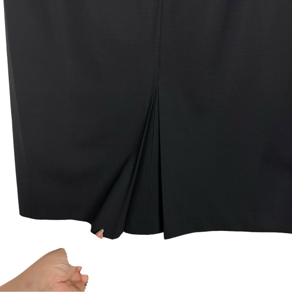 Banana Republic Stretch Wool Blend Knee Length Chic Tailored Pencil Skirt Black - Picture 6 of 10
